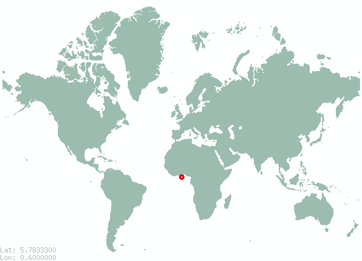 Okansekope in world map