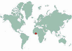 Oberade in world map
